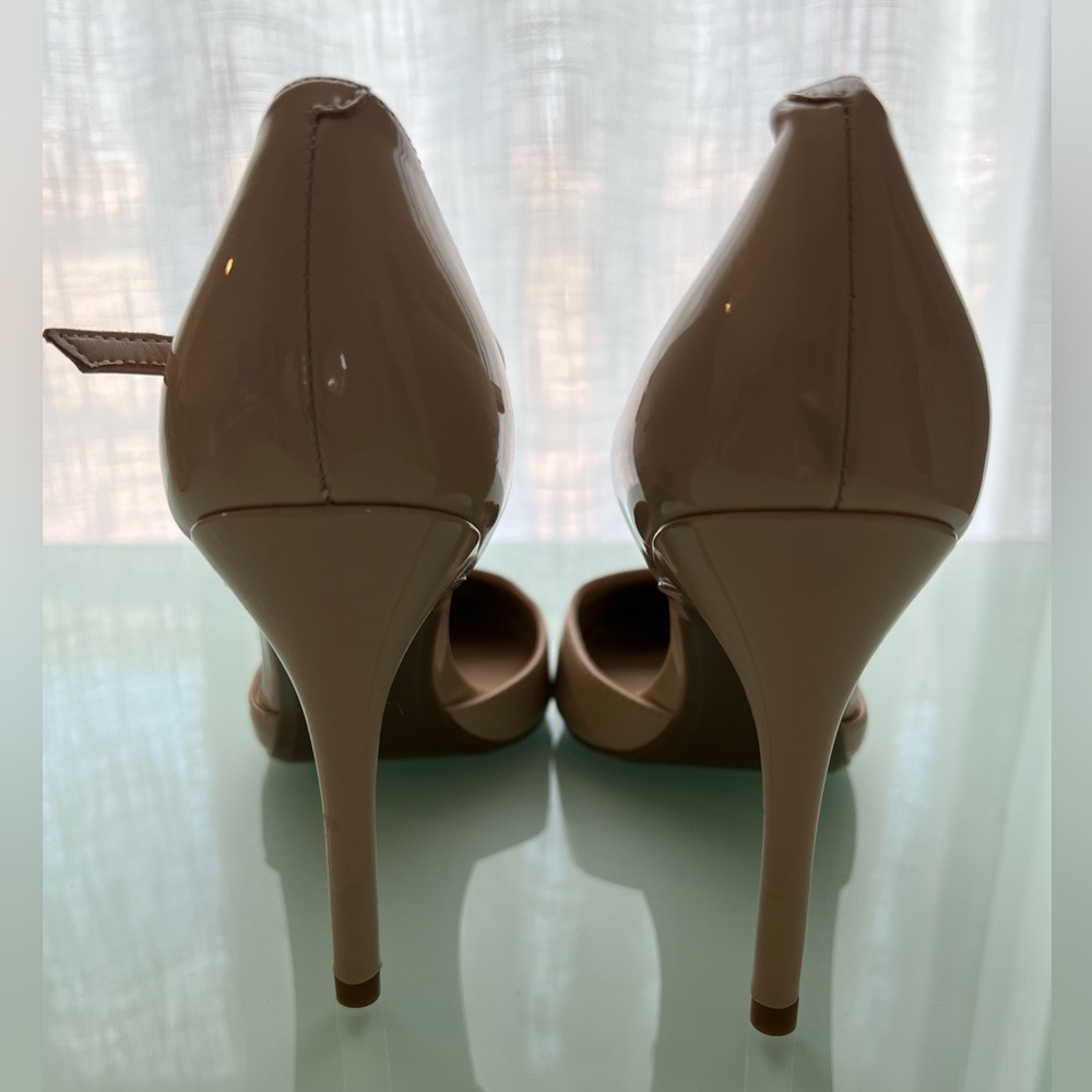 Calvin Klein Dressa Nude Patent Ankle Strap Heels - Picture 4 of 6
